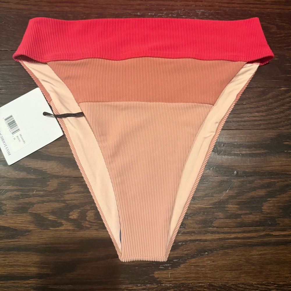 NWT Beach Riot ALEXIS BOTTOM IN ROUGE COLOR BLOCK